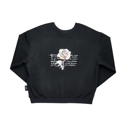 Jessica Shy „Pasaka“ arenų turo džemperis be kapišono (juodas)